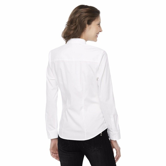 Womens Button-Front Shirt Covington blouse size L NEW - Picture 2 of 2
